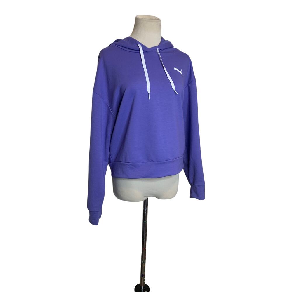 Puma long sleeves purple hooded sweatshirt size XS
